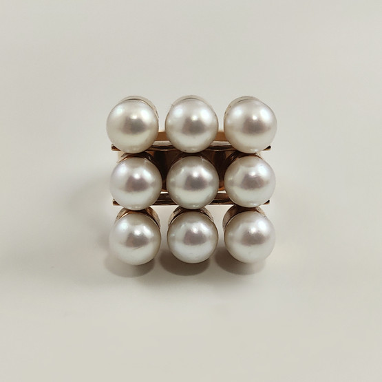 Kupittaan kulta oy, Finland | Elis Kauppi | Gorgeous Pearl RING | 14k Gold -68