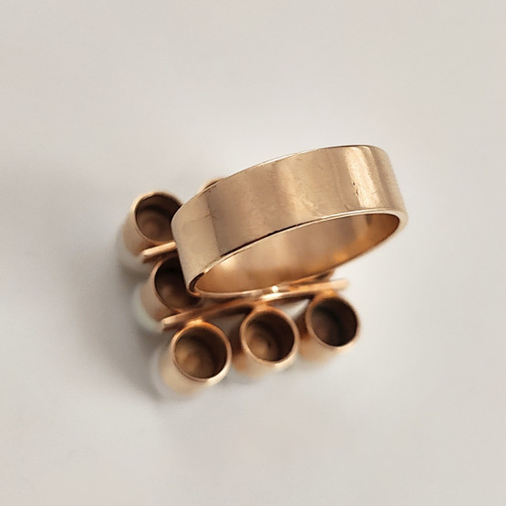 Kupittaan kulta oy, Finland | Elis Kauppi | Gorgeous Pearl RING | 14k Gold -68