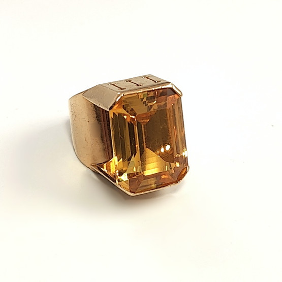 VR / Lapponia |  Björn Weckström | Cocktail Ring | UNIQUE citrine RING | 750 Gold -60