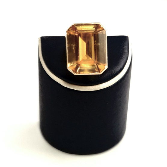 VR / Lapponia |  Björn Weckström | Cocktail Ring | UNIQUE citrine RING | 750 Gold -60
