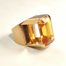 VR / Lapponia |  Björn Weckström | Cocktail Ring | UNIQUE citrine RING | 750 Gold -60
