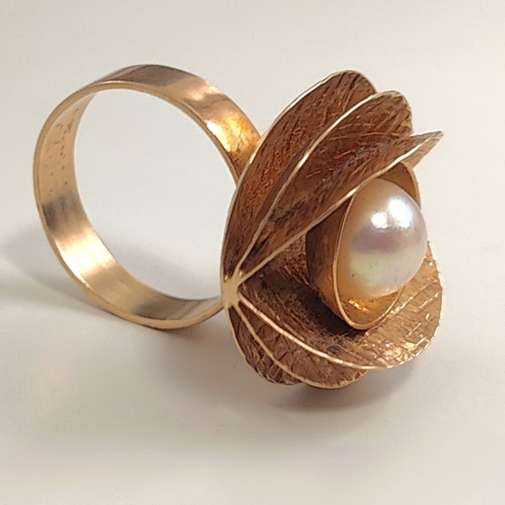 Kupittaan Kulta oy | Elis Kauppi | PEARL Ring | 585 Gold | -71