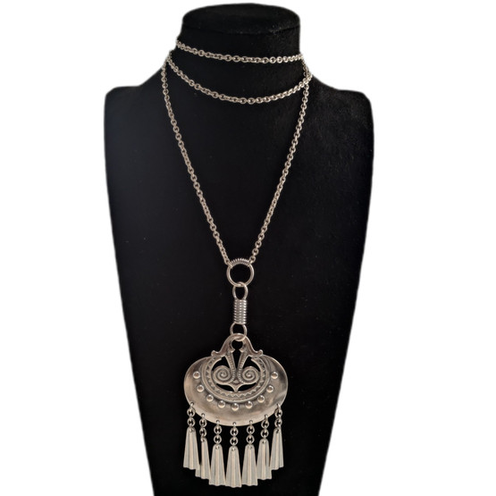 Kalevala Jewelry |  (big)   'Kuutar'  pendant | necklace | Sterling -04