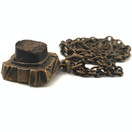 Turun Hopea oy | Pentti Sarpaneva | ´Kelo´ -Pendant | Tiger eye- necklace |  Bronze