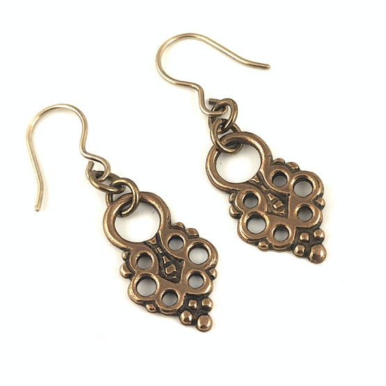 Kk, kalevala jewelry |  Lapland-Earrins |  Bronze