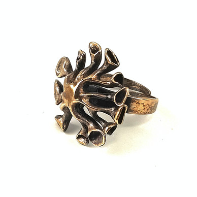 Valo-Koru | Hannu Ikonen |  Jäkälä SORMUS | Säädettävä koko | Pronssia