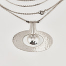 Kultakeskus oy | Tapio Wirkkala | PEAR-Pendant | Necklace | Sterling -75