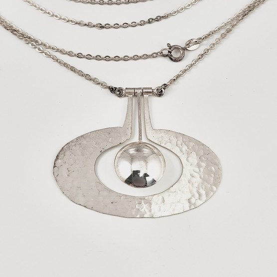Kultakeskus oy | Tapio Wirkkala | PEAR-Pendant | Necklace | Sterling -75