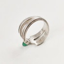 Kalevala Jewelry |  ´Illusioni´-RING |  green agate | Sterling
