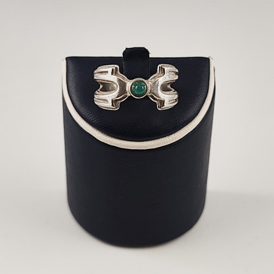 Kalevala Koru, | Illusioni SORMUS|  vihreä akaatti | Hopeaa