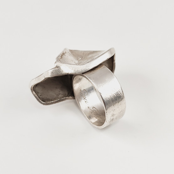 Lapponia | Björn Weckström | Magmassa Sormus | 17,5mm | Hopeaa -70