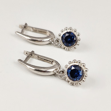 Earrings with blue gemstones | 925 Sterling 