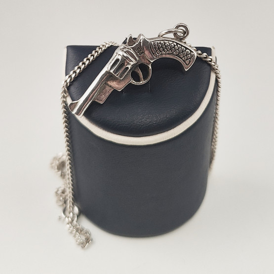 Silver Revolver PENDANT | Necklace | 925 Sterling