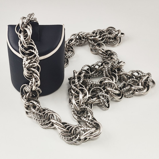 Kalevala Koru | Setukaisten kääty | 70cm Kaulakoru | *Hopeoitu