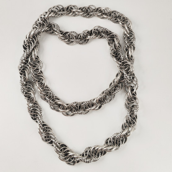 Kalevala Koru | Setukaisten kääty | 70cm Kaulakoru | *Hopeoitu