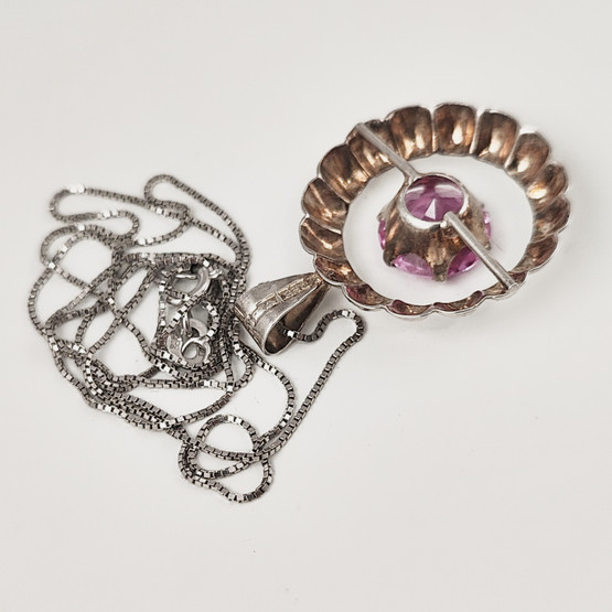 PIA | Turkukorut AULIN | Pendant with PINK gemstone | Silver