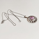 PIA | Turkukorut AULIN | Pendant with PINK gemstone | Silver