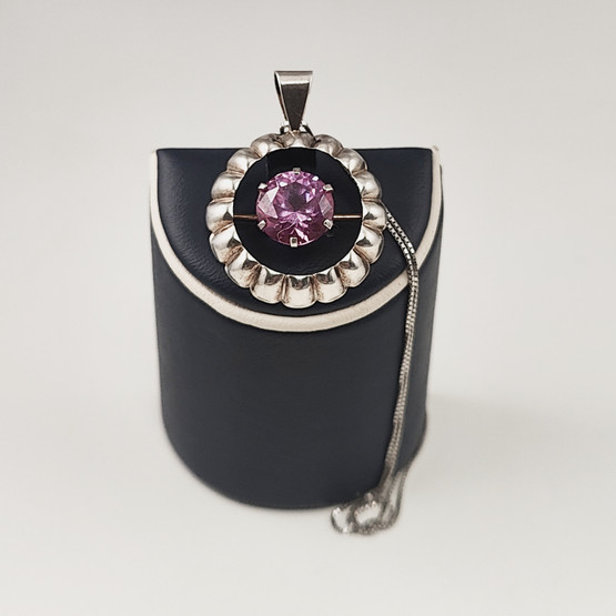 PIA | Turkukorut AULIN | Pendant with PINK gemstone | Silver