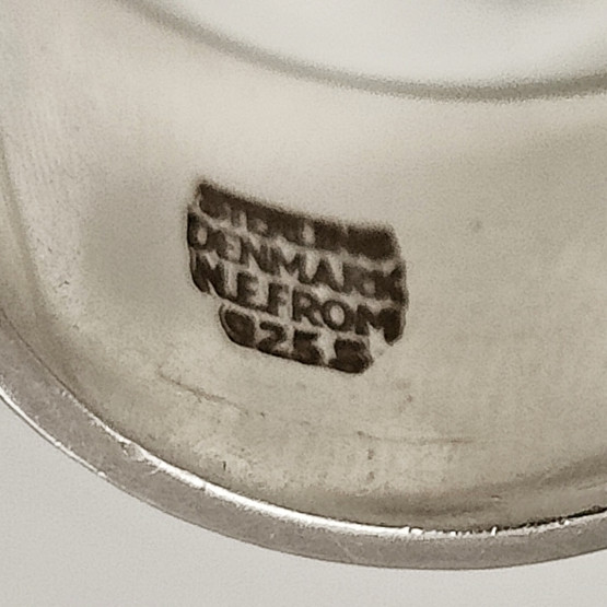 N.E.From , Denmark |  SORMUS sinisellä korukivellä | Hopeaa 