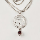 KK | Kalevala Jewelry | CARMEN -Pendant | Necklace with red garnet | Sterling