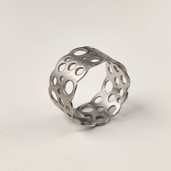 Kultakeskus oy | Finnish vintage jewelry  | Liisa Vitali | LACE  Ring | 16.5mm| Sterling 