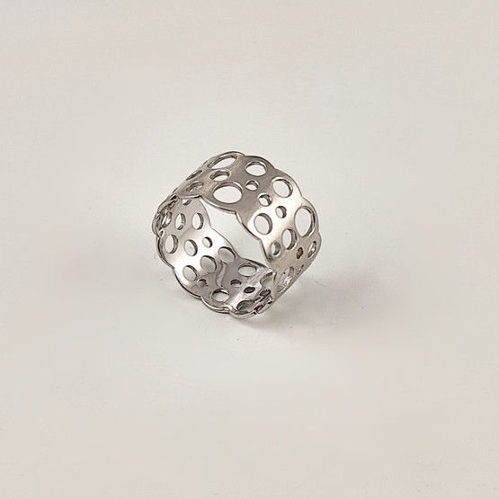 Kultakeskus oy | Finnish vintage jewelry  | Liisa Vitali | LACE  Ring | 16.5mm| Sterling 