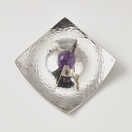 Kupittaa jewelry | Elis Kauppi | Amethyst Brooch | 813 Silver -61