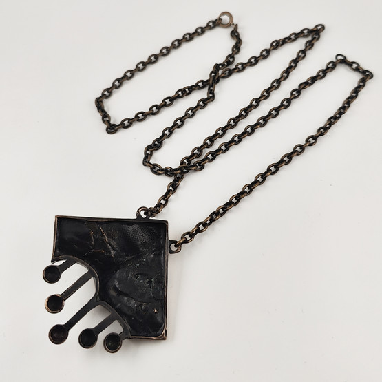 Valo-koru | Hannu Ikonen | Finnish vintage jewelry Pendant  | Necklace | Bronze