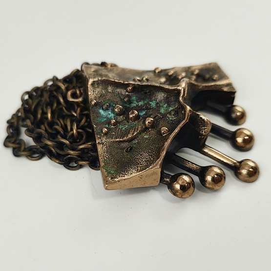 Valo-koru | Hannu Ikonen | Finnish vintage jewelry Pendant  | Necklace | Bronze