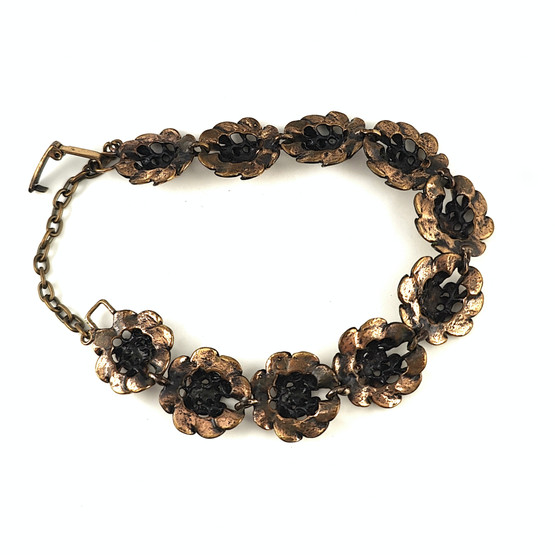 Valo-koru | Hannu Ikonen | Lichen BRACELET | Finnish vintage jewelry | Bronze