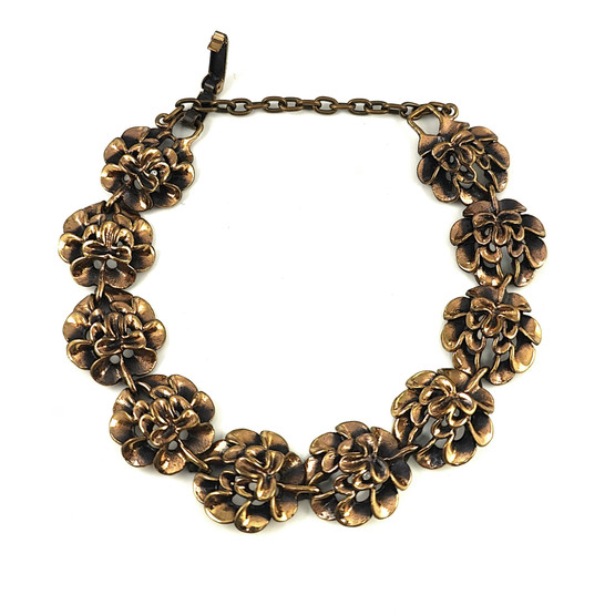 Valo-koru | Hannu Ikonen | Lichen BRACELET | Finnish vintage jewelry | Bronze