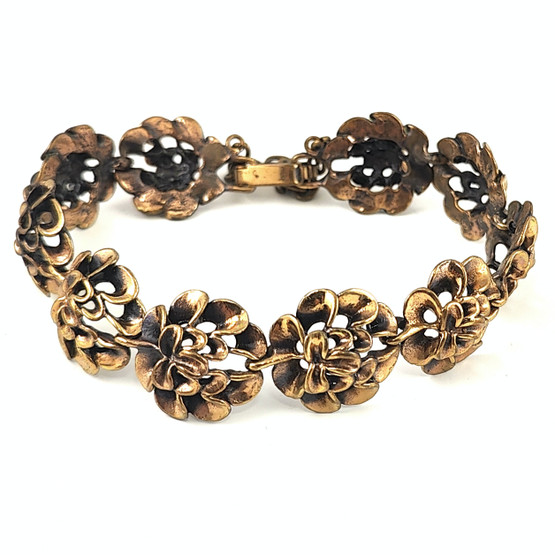 Valo-koru | Hannu Ikonen | Lichen BRACELET | Finnish vintage jewelry | Bronze