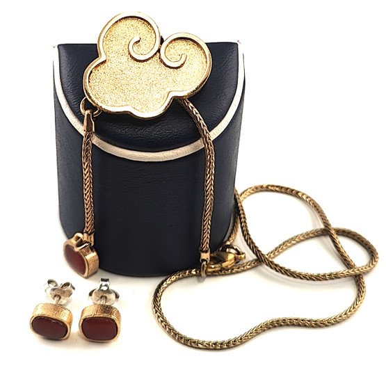 Kalevala Jewelry | ´Turandot´ jewelry SET | Necklace + earrings | Bronze