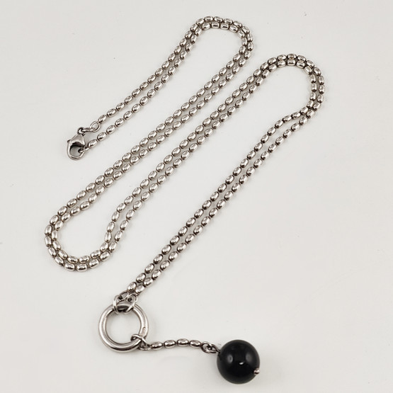 Kalevala Jewelry | 'Pore' Necklace | 90cm chain | ONYX | Sterling