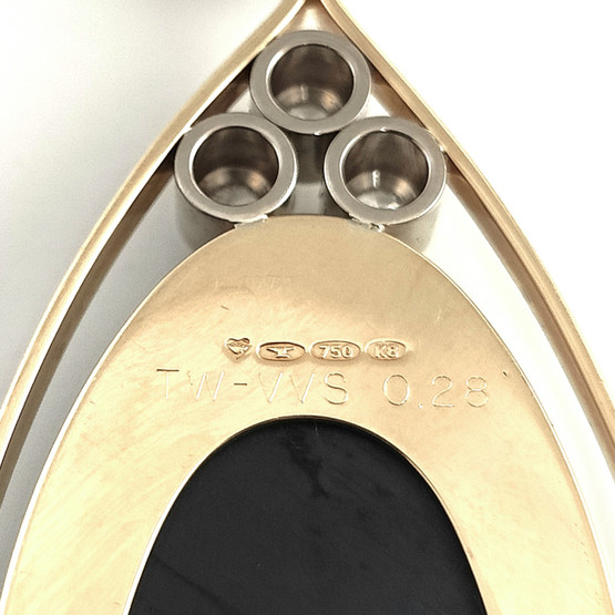 Kupittaa jewelry | Elis Kauppi | Awesome Pendant with Diamonds & Spectrolite | 750 Gold  