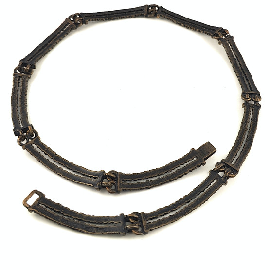 Turun hopea oy | Jorma Laine | Finnish vintage jewelry | Necklace | Bronze 