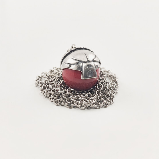 Kalevala Jewelry | (small)  'BIRD' -Necklace | green ceramic stone | Sterling 