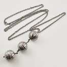 Kalevala Jewelry |  'Halikko' Filigree pendant | 3-balls | Necklace |  Sterling