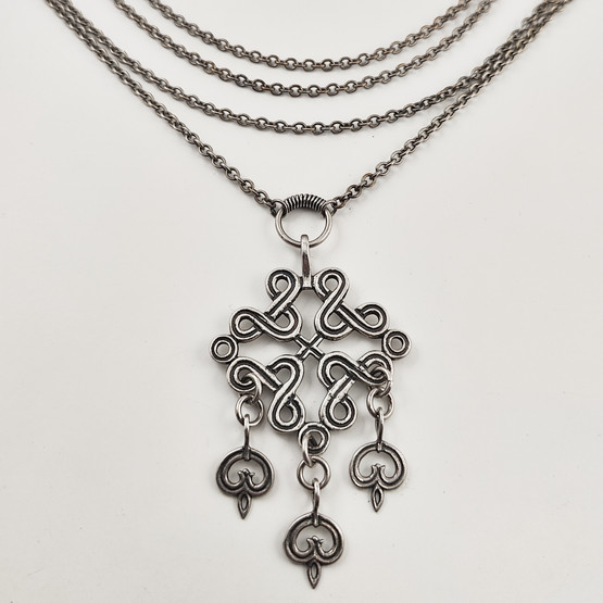 Kalevala Jewelry |  ´Karjalainen nauhapunos´ NECKLACE | Sterling  -86