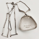 KLH | Lennart Haglund | Swedish vintage NECKLACE | striped agate | Silver -60