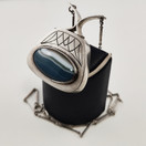 KLH | Lennart Haglund | Swedish vintage NECKLACE | striped agate | Silver -60