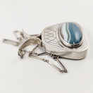 KLH | Lennart Haglund | Swedish vintage NECKLACE | striped agate | Silver -60