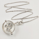 Kupittaan kulta oy | Elis Kauppi | vintage riipus sinisillä kivillä| kaulakoru | Hopeaa -66