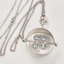 Kupittaan kulta oy | Elis Kauppi | vintage riipus sinisillä kivillä| kaulakoru | Hopeaa -66