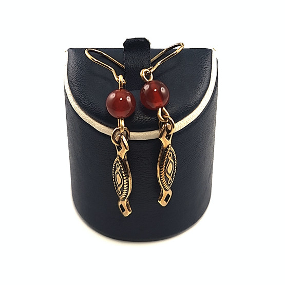 Kalevala Koru | KARELIA Korvakorut | Karneolit | Pronssia