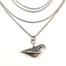 Kalevala Koru | (pieni) HATTULAN LINTU -Riipus | Kaulakoru | Hopeaa 