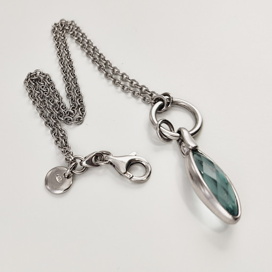 AAL | Rannekoru | ranneketju vaalean sinisellä kivellä | 925 Hopeaa 