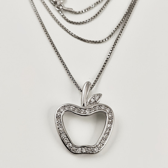 OMENA Riipus kirkkailla kivillä | Kaulakoru |  925 Hopeaa