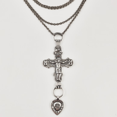 Kalevala Jewelry | (iso) Räisälän Krusifiksi -kaulakoru | Hopeaa  -96