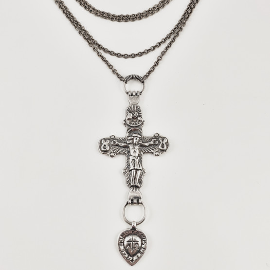 Kalevala Jewelry | (iso) Räisälän Krusifiksi -kaulakoru | Hopeaa  -96